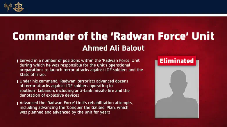 Tsahal confirme avoir éliminé un commandant de la force Radwan du ...